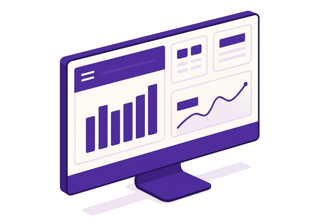 Custom BI Reports, Dashboards, & Visualizations graphic on Bauer Automate's Website