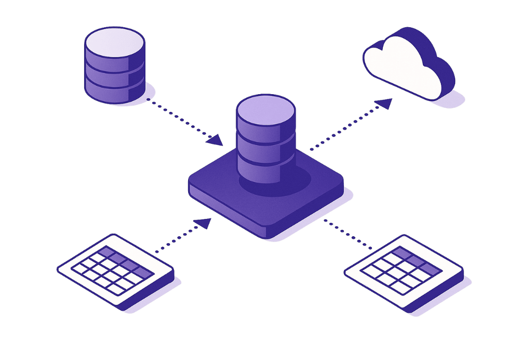 Data Centralization graphic on Bauer Automate's Website