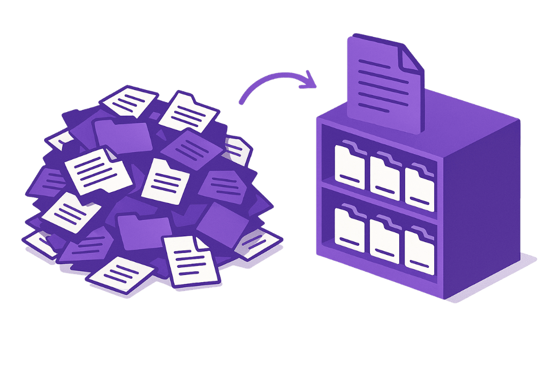 File Cleanup & Document Management Optimization graphic on Bauer Automate's Website