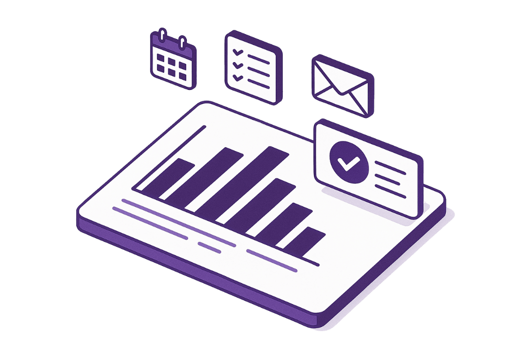 Productivity & Collaboration Insights graphic on Bauer Automate's Website
